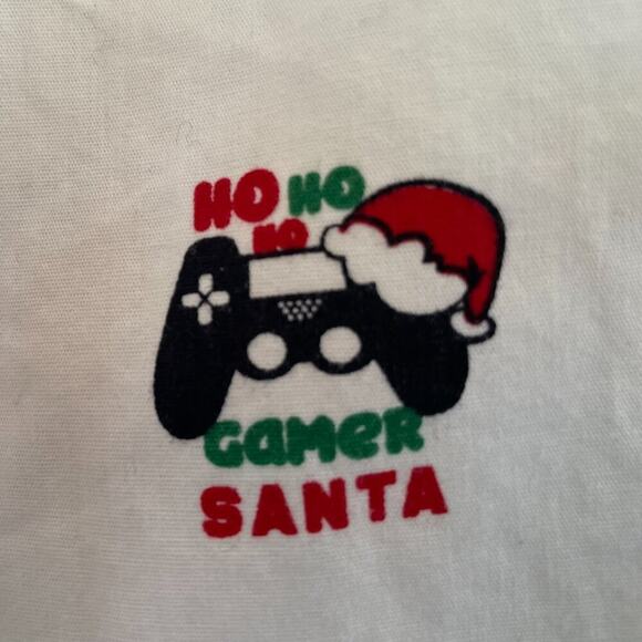 NWT Denim & Flower Santa Gamer Button Down Short Sleeve Christmas Shirt Size M - Picture 5 of 13